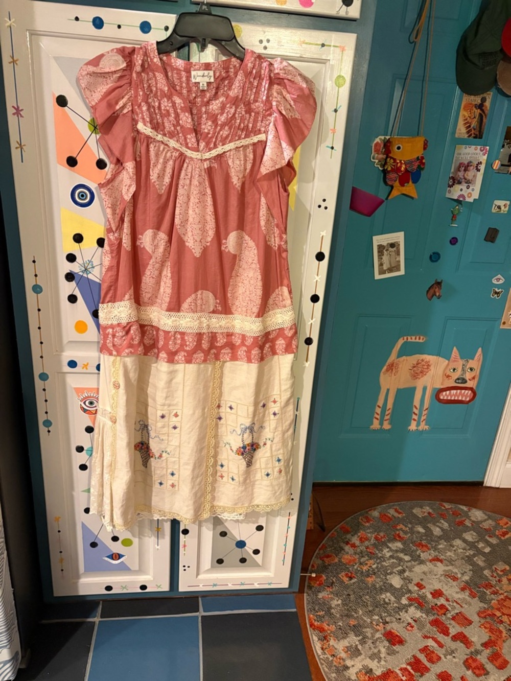 Cobbled Together dress. Mixed media size medium